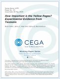 Cover page: How Important is the Yellow Pages? Experimental Evidence from Tanzania