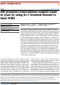 Cover page: Elf1 promotes transcription-coupled repair in yeast by using its C-terminal domain to bind TFIIH.