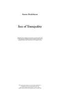 Cover page: Sea of Tranquility