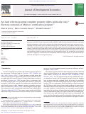 Cover page: Are land reforms granting complete property rights politically risky? Electoral outcomes of Mexico's certification program