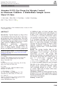 Cover page: Atropine 0.01% Eye Drops for Myopia Control in American Children: A Multiethnic Sample Across Three US Sites.