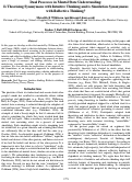 Cover page: Dual Processes in Mental State Understanding: Is Theorising Synonymous with Intuitive Thinking and is Simulation Synonymous with Reflective Thinking?