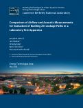 Cover page: Comparison of Airflow and Acoustic Measurements for Evaluation of Building Air Leakage Paths in a Laboratory Test Apparatus