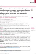 Cover page: Efficacy assessment of an active tau immunotherapy in Alzheimers disease patients with amyloid and tau pathology: a post hoc analysis of the ADAMANT randomised, placebo-controlled, double-blind, multi-centre, phase 2 clinical&nbsp;trial.