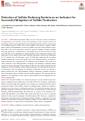 Cover page: Detection of Sulfate-Reducing Bacteria as an Indicator for Successful Mitigation of Sulfide Production