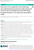 Cover page: Outcomes of neoadjuvant chemotherapy and radical hysterectomy for locally advanced cervical cancer at Kigali University Teaching Hospital, Rwanda: a retrospective descriptive study.