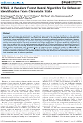 Cover page: RFECS: A Random-Forest Based Algorithm for Enhancer Identification from Chromatin State