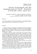 Cover page: Ricerche tricotterologiche sulle Alpi Occidentali negli anni 1964-65. Descrizione di <i>Wormaldia mediana viganoi</i> ssp.n.