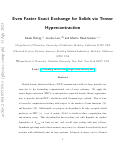Cover page: Even Faster Exact Exchange for Solids via Tensor Hypercontraction