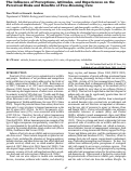 Cover page: The Influence of Perceptions, Attitudes, and Experiences on the Perceived Risks and Benefits of Free-Roaming Cats