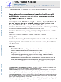 Cover page: Associations of reproductive and breastfeeding history with anti-Müllerian hormone concentration among African-American women of reproductive age.