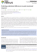 Cover page: Predicting individual differences in peak emotional response.