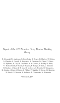 Cover page: Report of the APS Neutrino Study Reactor Working Group