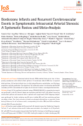 Cover page: Borderzone Infarcts and Recurrent Cerebrovascular Events in Symptomatic Intracranial Arterial Stenosis: A Systematic Review and Meta-Analysis.