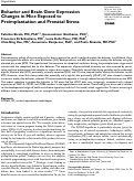 Cover page: Behavior and Brain Gene Expression Changes in Mice Exposed to Preimplantation and Prenatal Stress