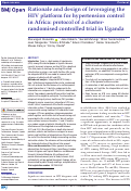 Cover page: Rationale and design of leveraging the HIV platform for hypertension control in Africa: protocol of a cluster-randomised controlled trial in Uganda