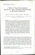 Cover page: A phase I trial of recombinant interferon-alpha and alpha-difluoromethylornithine in metastatic melanoma.