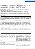 Cover page: Spontaneous Clearance of the Hepatitis C Virus Among Men Who Have Sex With Men