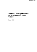 Cover page: Laboratory Directed Research and Development Program FY2004