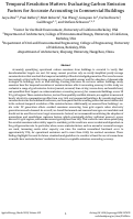 Cover page of Temporal resolution matters: Evaluating carbon emission factors for accurate accounting in commercial buildings