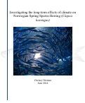 Cover page: Investigating the Long-Term Effects of Climate on Norwegian Spring-Spawn Herring (<em>Clupea harengus</em>)