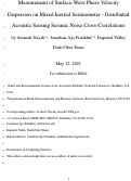 Cover page: Measurement of Surface-Wave Phase-Velocity Dispersion on Mixed Inertial Seismometer – Distributed Acoustic Sensing Seismic Noise Cross-Correlations