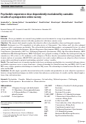 Cover page: Psychedelic experience dose-dependently modulated by cannabis: results of a prospective online survey