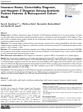 Cover page: Insurance Status, Comorbidity Diagnosis, and Hepatitis C Diagnosis Among Antibody-Positive Patients: A Retrospective Cohort Study