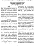 Cover page: Development of Category-Based Reasoning: Results from a Longitudinal Study