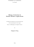 Cover page: Energy Awareness in Mobile Wellness Applications