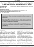 Cover page: Case Report of Traumatic Uterine Rupture in a Multigravida Woman with Emergency Department Cesarean Section