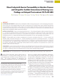 Cover page: Blood-Labyrinth Barrier Permeability in Menière Disease and Idiopathic Sudden Sensorineural Hearing Loss: Findings on Delayed Postcontrast 3D-FLAIR MRI