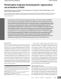 Cover page: Pleiotrophin mediates hematopoietic regeneration via activation of RAS