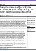 Cover page of Mitochondrial quality control in cardiomyocytes: safeguarding the heart against disease and ageing