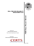 Cover page: Real Time Grid Reliability Management 2005
