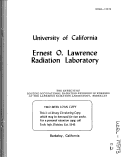 Cover page: THE EFFECTS OF ROUTINE OCCUPATIONAL RADIATION EXPOSURE IN WORKERS AT THE LAWRENCE RADIATION LABORATORY, BERKELEY