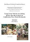 Cover page: Long-term nitrate leaching below the root zone in California tree fruit orchards