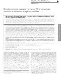 Cover page: Development and evaluation of human AP endonuclease inhibitors in melanoma and glioma cell lines