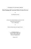 Cover page: Robot Planning with Constrained Markov Decision Processes