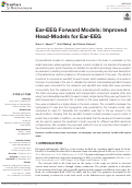 Cover page: Ear-EEG Forward Models: Improved Head-Models for Ear-EEG