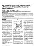 Cover page: Parameter variability and the interpretation of physiologically based pharmacokinetic modeling results.