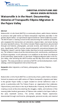 Cover page: Watsonville is in the Heart: Documenting Histories of Transpacific Filipino Migration in the Pajaro Valley