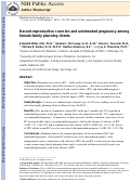 Cover page: Recent reproductive coercion and unintended pregnancy among female family planning clients