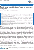 Cover page: Non-invasive quantification of brain tumor-induced astrogliosis