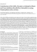 Cover page: Contributions of the GABA(A) receptor alpha 6 subunit to phasic and tonic inhibition revealed by a naturally occurring polymorphism in the alpha 6 gene