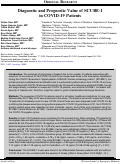 Cover page: Diagnostic and Prognostic Value of SCUBE-1 in COVID-19 Patients