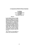 Cover page: A Computational Model of Human Emotions