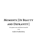 Cover page: Moments (Of Beauty and Depravity)