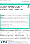 Cover page: The increasing menace of dengue in Guangzhou, 2001-2016: the most important epicenter in mainland China.
