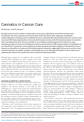Cover page: Cannabis in cancer care